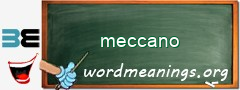 WordMeaning blackboard for meccano